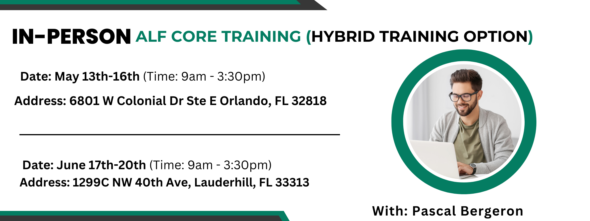 IN -Person ALF Core Training( Hybrid Training Option)